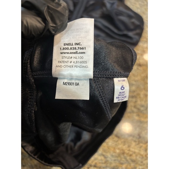 ENELL Sports Bra Size 6 Black High Impact Wire Free Bra, Bust 50-54", Rib 42-46" - Picture 5 of 6